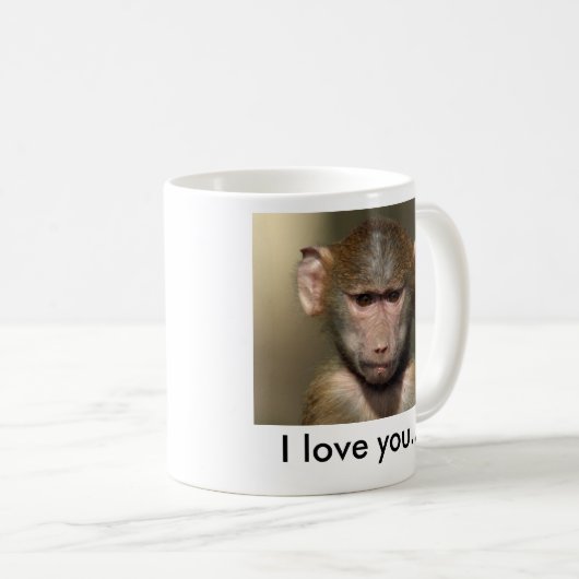 Cute Monkey Mok - Ik hou van je... (Voorkant rechts)