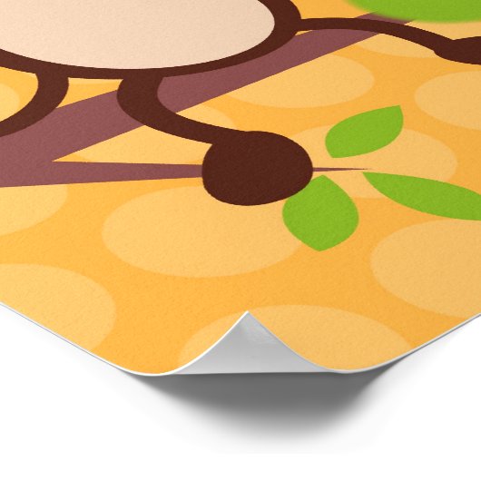 Cute Monkey Nursery Kinder Wall Art Prints Girls (Hoek)