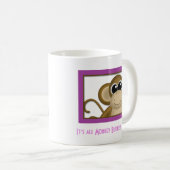 Cute Monkey Paarse Mok (Voorkant rechts)