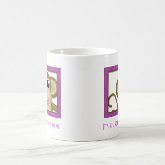 Cute Monkey Paarse Mok (Center)