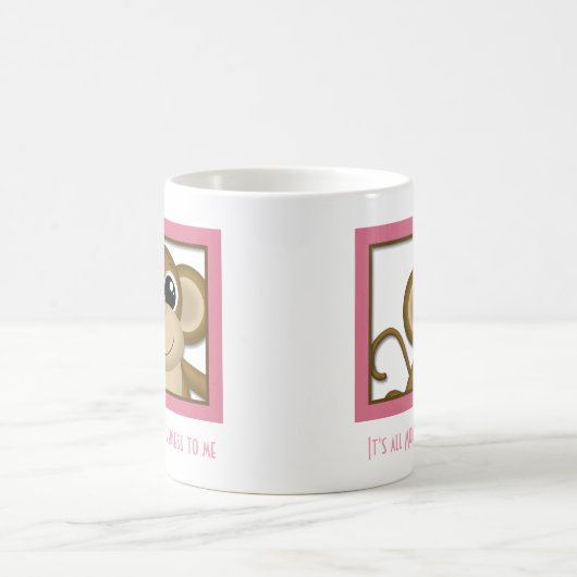 Cute Monkey Pink Mok (Center)