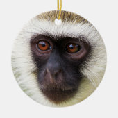 Cute monkey portret keramisch ornament (Voorkant)
