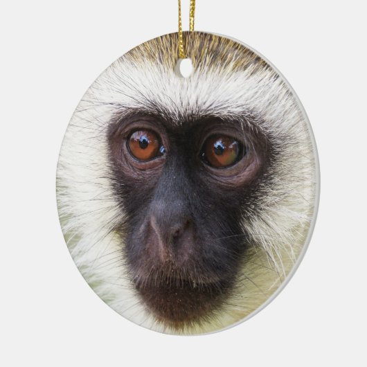 Cute monkey portret keramisch ornament (Links)
