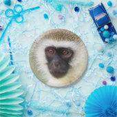 Cute monkey portret papieren bordje (Feest)