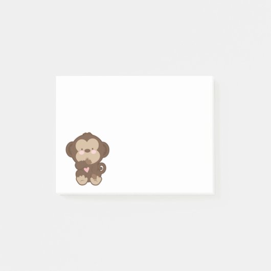 Cute Monkey Post-it® Notes (Voorkant)