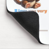 Cute Monkey Romantische Citaat Illustratie Muismat (Hoek)