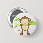 Cute Monkey Ronde Button 5,7 Cm (Voorkant /achterkant)