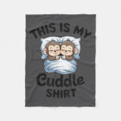 Cute Monkey Sleep Couple This Is My Cuddle  Fleece Deken (Voorkant)