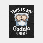 Cute Monkey Sleep Couple This Is My Cuddle  Fleece Deken (Voorkant)