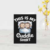 Cute Monkey Sleep Couple This Is My Cuddle  Kaart (Gele Bloem)