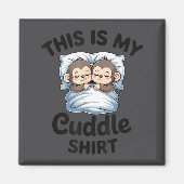 Cute Monkey Sleep Couple This Is My Cuddle  Magneet (Voorkant)