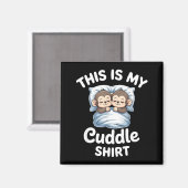 Cute Monkey Sleep Couple This Is My Cuddle  Magneet (Voorkant / Achterkant)