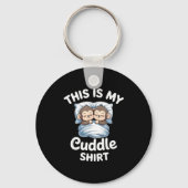 Cute Monkey Sleep Couple This Is My Cuddle  Sleutelhanger (Voorkant)