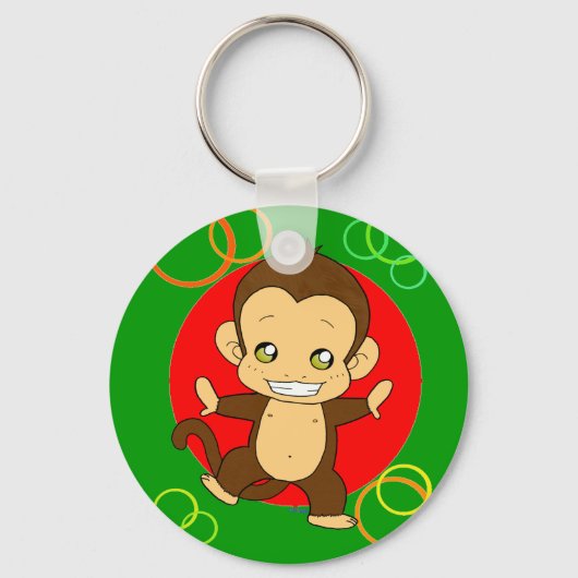 Cute Monkey Sleutelhanger (Voorkant)