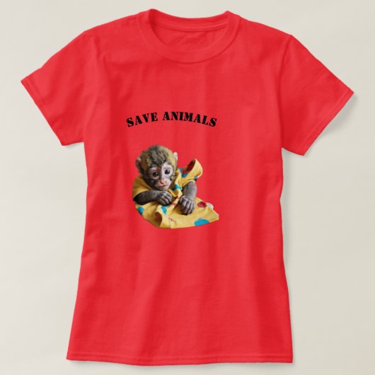 Cute monkey t-shirt (Design voorkant)