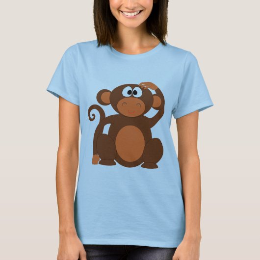 Cute Monkey T-shirt (Voorkant)