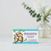 Cute Monkey Visitekaartje (Staand voorkant)