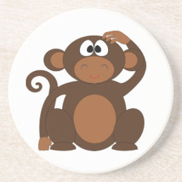 Cute Monkey Zandsteen Onderzetter