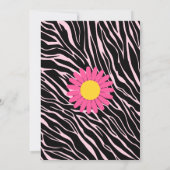 Cute Monkey Zebra Stripes Baby shower Kaart (Achterkant)