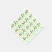 Cute Monkeys Banana Peels Green Servet (Hoek)