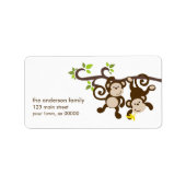 Cute Monkeys Etiket (Voorkant)