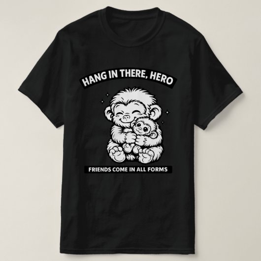 Cute Monkeys Hugging Friends Come in All Forms  T-shirt (Design voorkant)