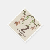 Cute Monkeys Kind 2e verjaardag Servet (Hoek)