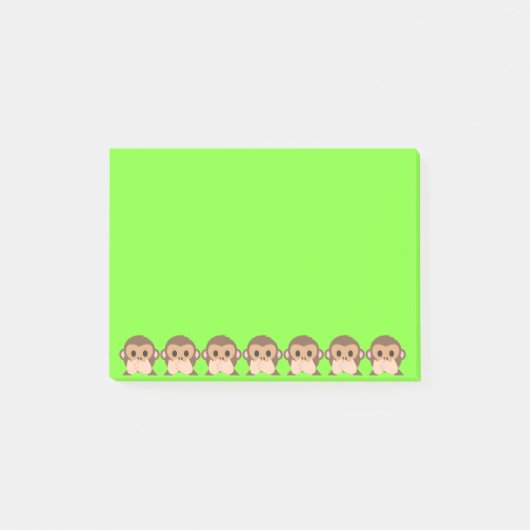 Cute Monkeys Post-it® Notes (Voorkant)