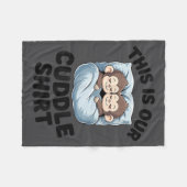 Cute Monkeys Snuggle This Is Our Cuddle  Fleece Deken (Voorkant (Horizontaal))
