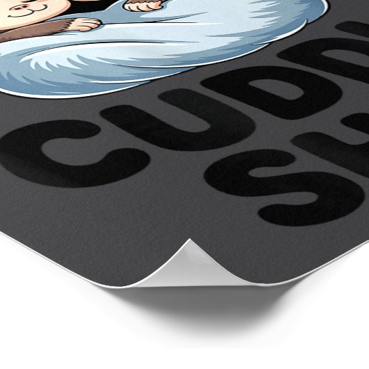 Cute Monkeys Snuggle This Is Our Cuddle  Poster (Hoek)