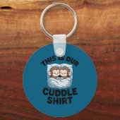 Cute Monkeys Snuggle This Is Our Cuddle  Sleutelhanger (Voorkant)