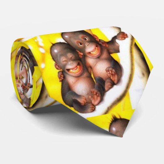Cute Monkeys Stropdas (Opgerold)