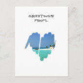 Cute Monochrome Mainstream Graffiti Heart Briefkaart (Voorkant)