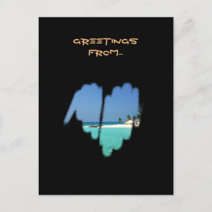 Cute Monochrome Mainstream Graffiti Heart Briefkaart