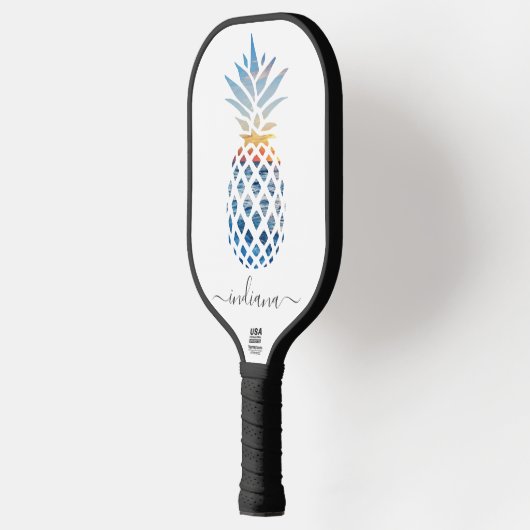 Cute Monogram anananapple Coastal Beach Script Nam Pickleball Paddle (Links)