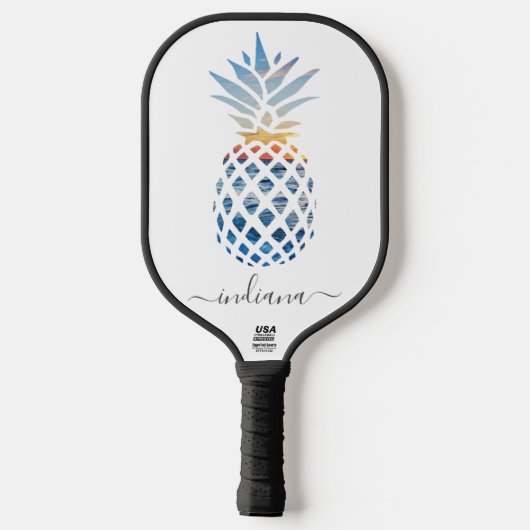 Cute Monogram anananapple Coastal Beach Script Nam Pickleball Paddle (Achterkant)