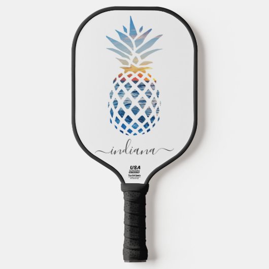 Cute Monogram anananapple Coastal Beach Script Nam Pickleball Paddle (Voorkant)