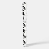 Cute Monogram Black Cat Expressions Patroon Case-Mate iPhone Case (Achterkant / Links)