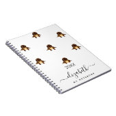 Cute monogram dier wildlife schrift notitieboek (Rechterzijde)
