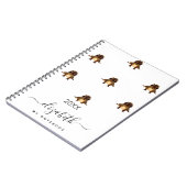 Cute monogram dier wildlife schrift notitieboek (Linkerzijde)