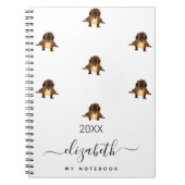 Cute monogram dier wildlife schrift notitieboek (Voorkant)