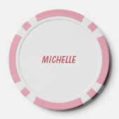 Cute monogram girly bunny wearing glasses poker chips (Achterkant)