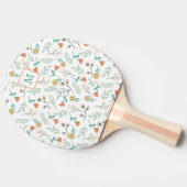 Cute Monogram Girly Dainty Pastel Floral Tafeltennisbatje (Zijkant)