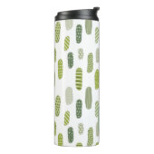Cute Monogram Green Abstract Thermosbeker (Gedraaid links)