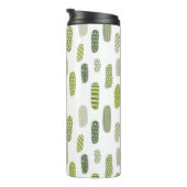 Cute Monogram Green Abstract Thermosbeker (Geroteerd rechts)