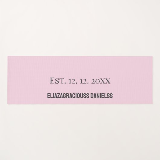 Cute Monogram Initial Personalized Yoga Mat Gift (Voorkant (horizontaal))