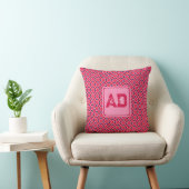 Cute Monogram Mr en Mrs Huwelijkscadeau Kussen (Stoel)