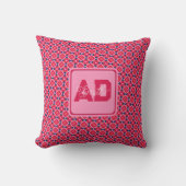Cute Monogram Mr en Mrs Huwelijkscadeau Kussen (Voorkant)
