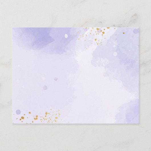 Cute Monogram Paarse Floral Wedding Save the Date Briefkaart (Achterkant)