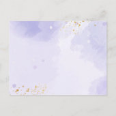 Cute Monogram Paarse Floral Wedding Save the Date Briefkaart (Achterkant)